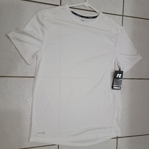 White men's short sleeve athletic shirt